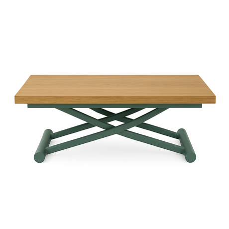 Table basse relevable et extensible en bois chêne clai design italien Amélie Altacom – Souffle d’Intérieur