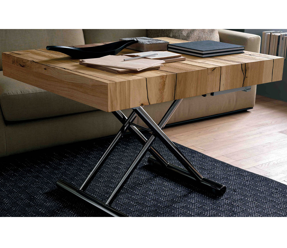 Table basse relevable extensible bois massif - Altacom - Souffle d'intérieur