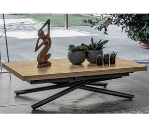 Table basse relevable extensible en bois - Loty