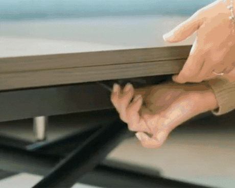 Table basse relevable extensible