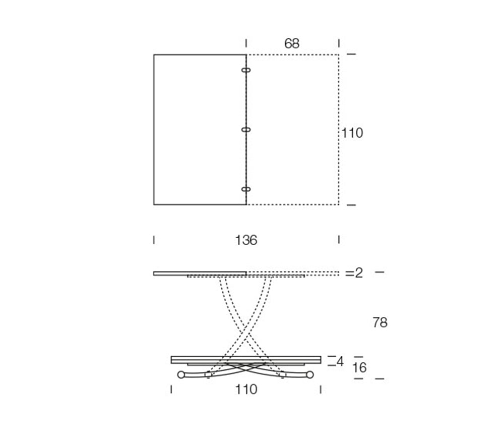 Table basse relevable extensible céramique - Altacom - Souffle d'intérieur