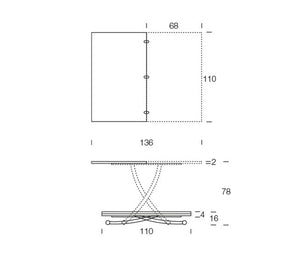 Table basse relevable extensible céramique - Altacom - Souffle d'intérieur