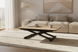 Lunella table relevable extensible céramique bois – position haute réglable - akante
