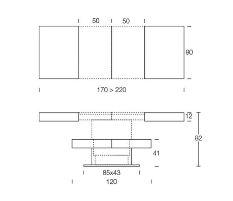 Table basse relevable extensible grise - Altacom - Souffle d'intérieur