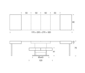 Table basse relevable extensible grise - Altacom - Souffle d'intérieur