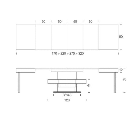 Table basse relevable extensible grise - Altacom - Souffle d'intérieur