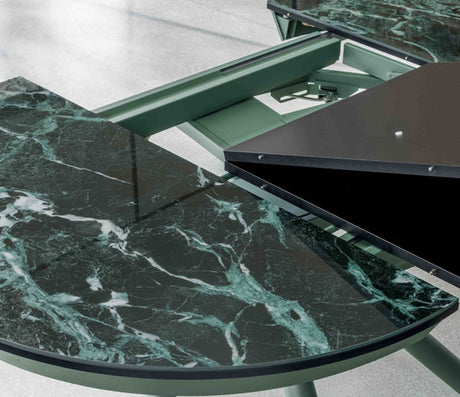Table basse relevable extensible marbre vert - Altacom - Souffle d'intérieur