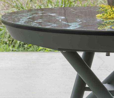 Table basse relevable extensible marbre vert - Altacom - Souffle d'intérieur