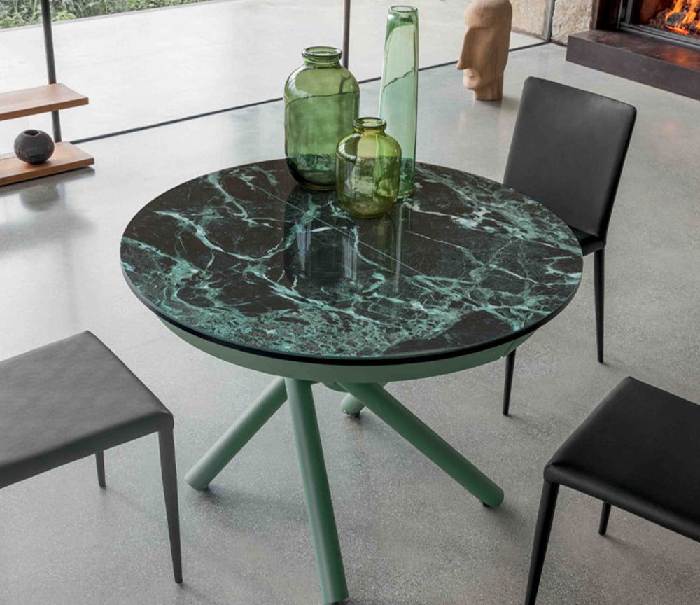 Table basse relevable extensible marbre vert - Altacom - Souffle d'intérieur