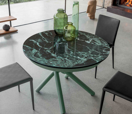 Table basse relevable extensible marbre vert - Altacom - Souffle d'intérieur