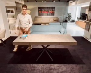 ouvertutre d'une Table basse relevable extensible