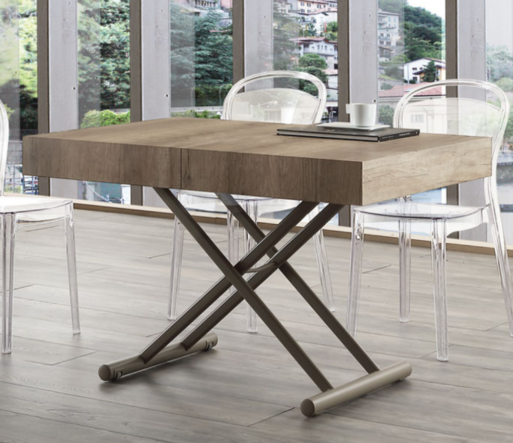 Table basse relevable transformable extensible modulable bois - Stevy