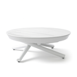 Table basse relevable ronde en céramique effet marbre blanc Helios Altacom – design italien haut de gamme
