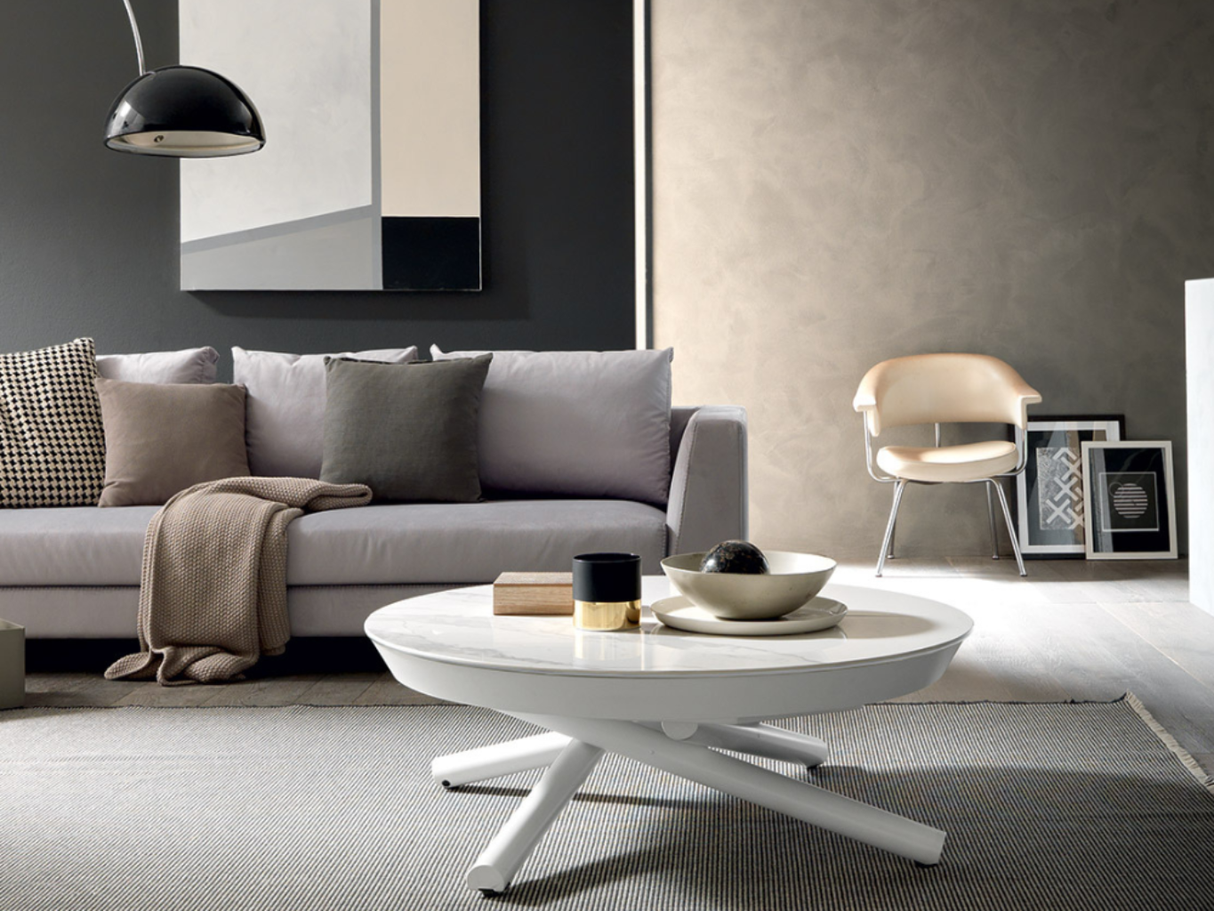Table basse relevable ronde extensible – Helios