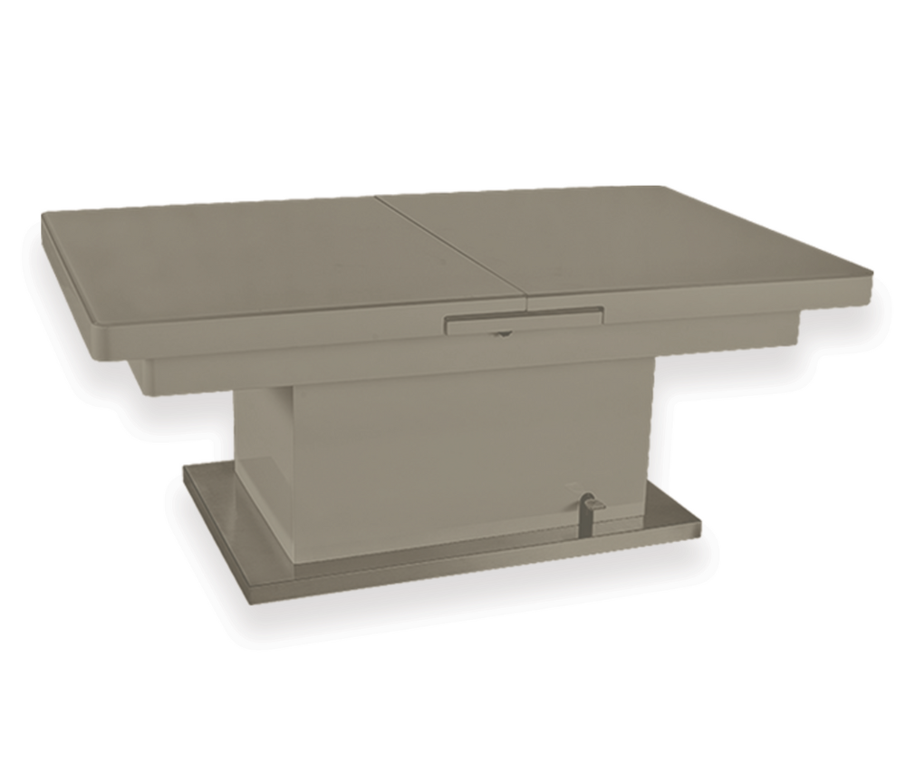 Glass lift-up coffee table 125x75cm - Jul
