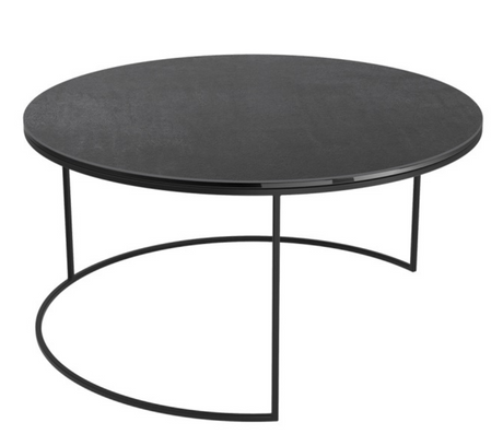 Table basse ronde céramique gris titane design - Souffle d'intérieur 