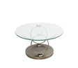 table basse en verre design ronde pieds métal - Souffle d'intérieur - Akante