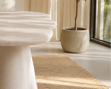 table beton brut design beige