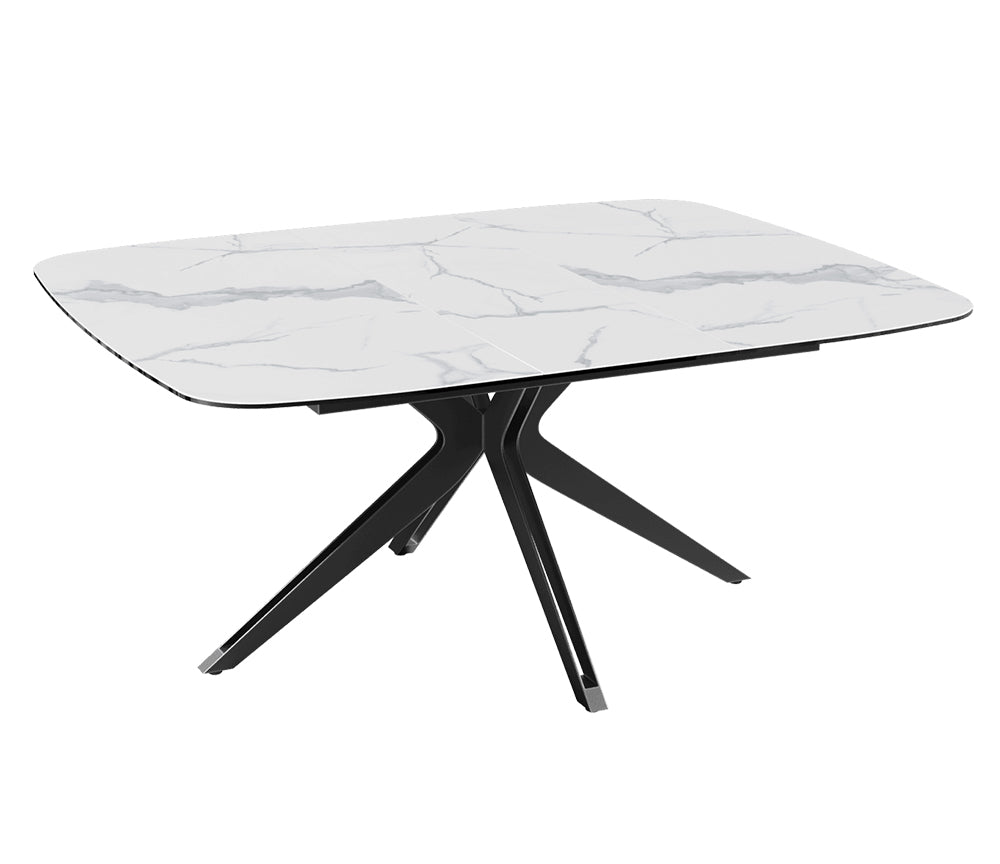 Plateau de table carrée extensible en céramique résistante aux rayures et à la chaleu- Akante - Souffle d'intérieur