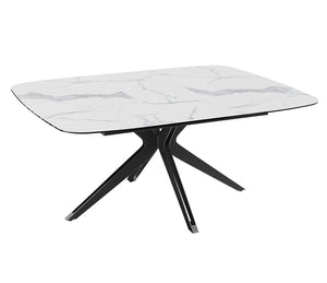 Plateau de table carrée extensible en céramique résistante aux rayures et à la chaleu- Akante - Souffle d'intérieur