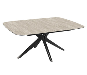 Table carrée extensible céramique Limy ouverte avec rallonges – 175 cm - Akante - Souffle d'intérieur