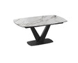 Table céramique extensible de salle a manger fiore pieds noir - Akante - Souffle d'intérieur