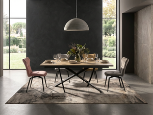 Table à manger céramique bois extensible - Forrest