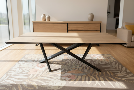 Forrest table extensible céramique effet bois – lievens