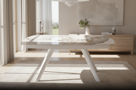 Terenceta table extensible céramique – vue en situation, configuration ouverte 210 cm