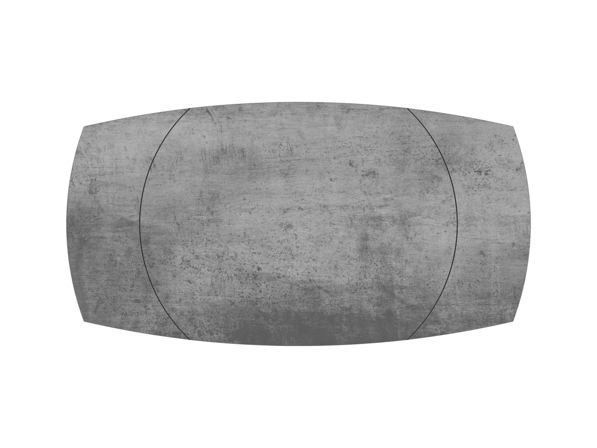 Table céramique extensible gris clair moderne pieds central noir - Souffle d'intérieur - Akante