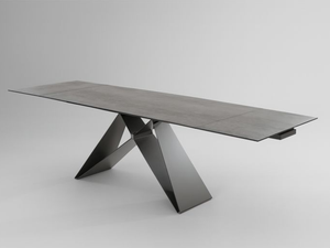 Table céramique grise extensible - Eddy