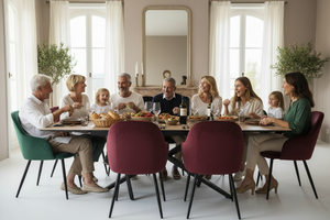 Forrest table céramique effet bois – configuration ouverte 12 personnes, largeur 98 cm