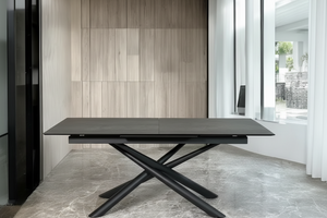 Barbara table céramique extensible – configuration fermée 180 cm, vue de face - lievens