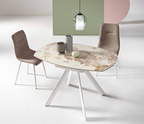 table de salle à manger extensible marbre - Souffle d'intérieur