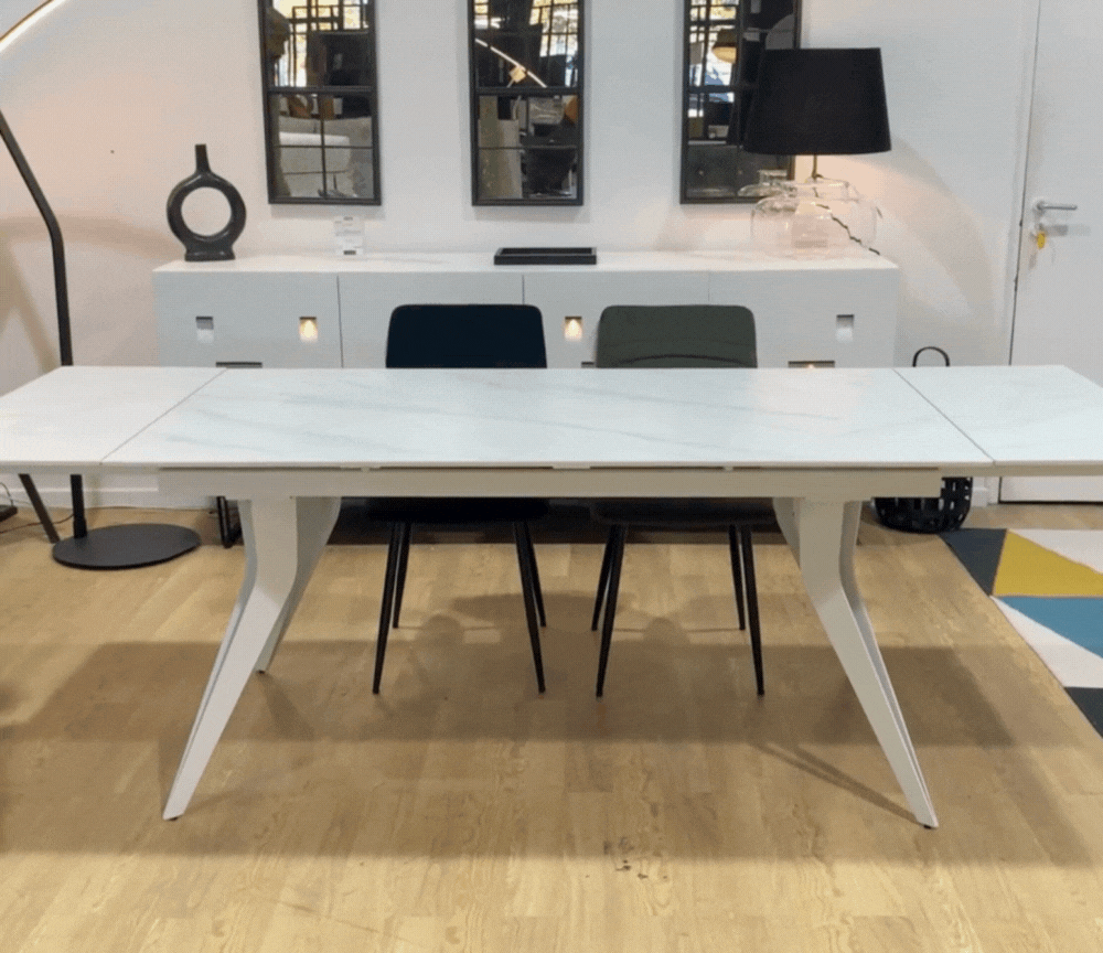 Table céramique extensible blanche - Souffle d'intérieur