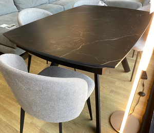 Table noir céramique extensible  - Souffle d'intérieur 