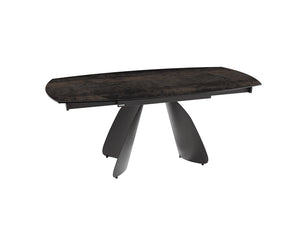 Table céramique extensible Modena – plateau ouvert 120 à 180 – acier