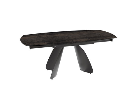 Table céramique extensible Modena – plateau ouvert 120 à 180 – acier