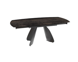 Table céramique extensible Modena – plateau ouvert 130 à 190 – acier