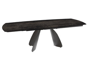 Table céramique extensible Modena – plateau ouvert 160 à 240 – acier