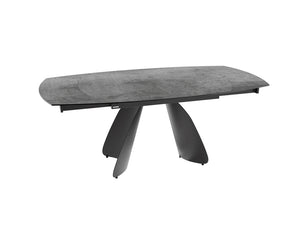 Table céramique extensible Modena – plateau ouvert 130 à 190 – argent