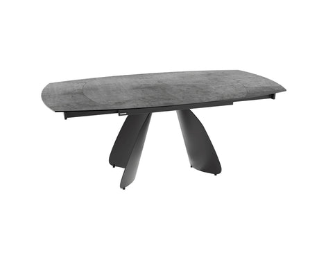 Table céramique extensible Modena – plateau ouvert 130 à 190 – argent