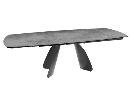 Table céramique extensible Modena – plateau ouvert 160 à 240 – argent