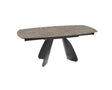 Table céramique extensible Modena – plateau ouvert 120 à 180 – argile