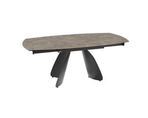 Table céramique extensible Modena – plateau ouvert 120 à 180 – argile