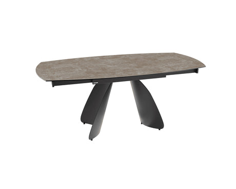 Table céramique extensible Modena – plateau ouvert 120 à 180 – argile