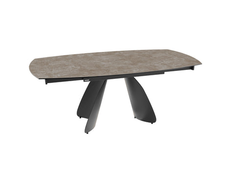 Table céramique extensible Modena – plateau ouvert 130 à 190 – argile
