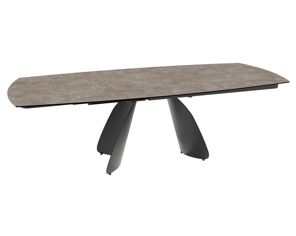 Table céramique extensible Modena – plateau ouvert 160 à 240 – argile