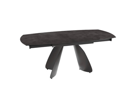 Table céramique extensible Modena – plateau ouvert 120 à 180 – havane