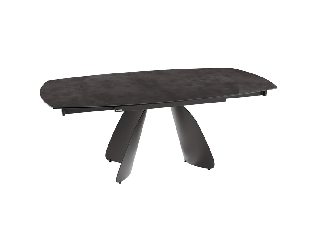 Table céramique extensible Modena – plateau ouvert 130 à 190 – havane